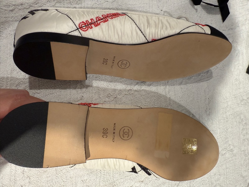 chanel 香奈兒芭蕾舞鞋 娃娃鞋 泛黃但全新 39號-7