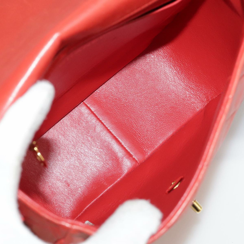 【日本直送】香奈兒 (CHANEL) 絎縫鏈條單肩包，羊皮材質，橙色金色雙C標誌，正品編號 107881SAV-9