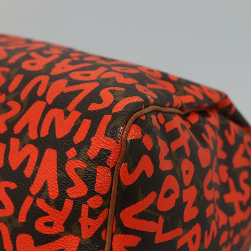 【日本直送】路易威登 Monogram Graffiti Speedy 30 手提包 橙色 M93705 LV Auth 113708M-15