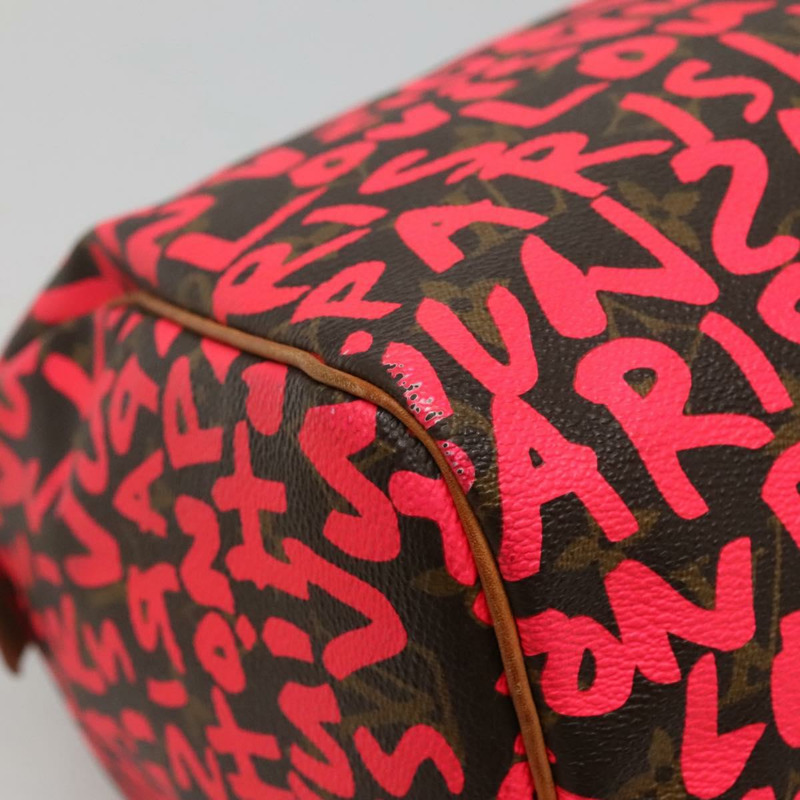 【日本直送】路易威登 Monogram Graffiti Speedy 30 手提包 粉紅色 M93704 LV 正品 110106M-14