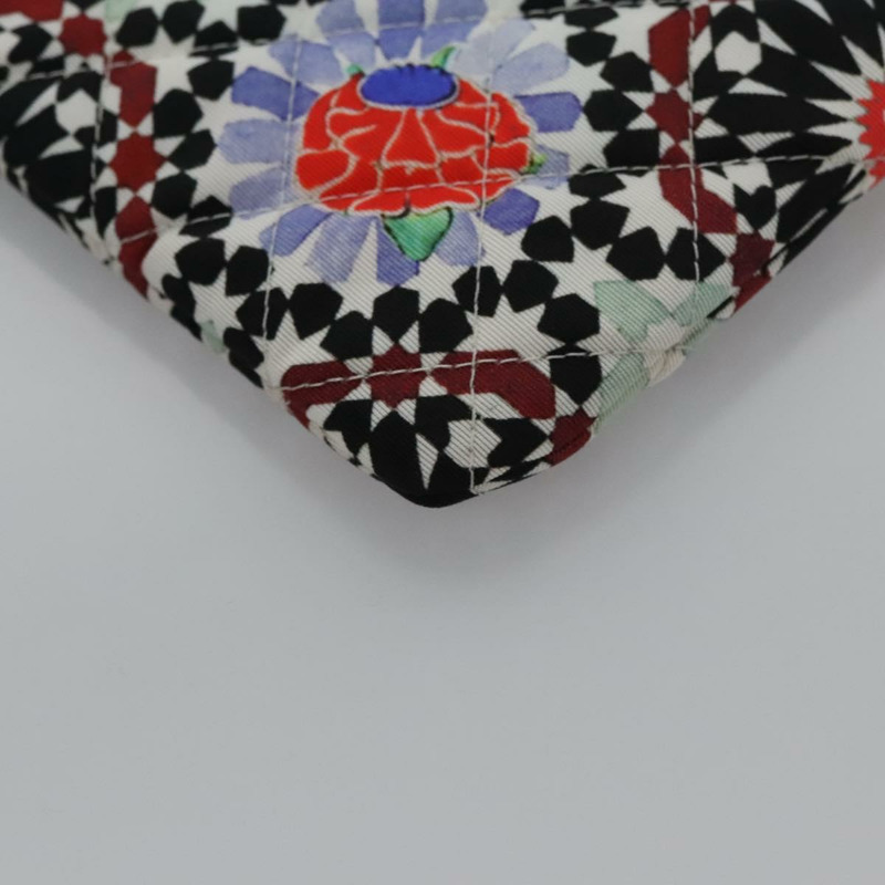 【日本直送】香奈兒棉白色手拿包 CC Auth 113828V-15