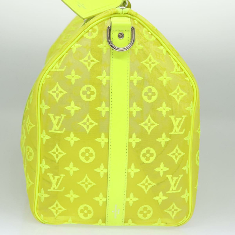 【日本直送】路易威登透明Keepall Bandouliere 50旅行包 黃色 M55380 正品 112531SM-3