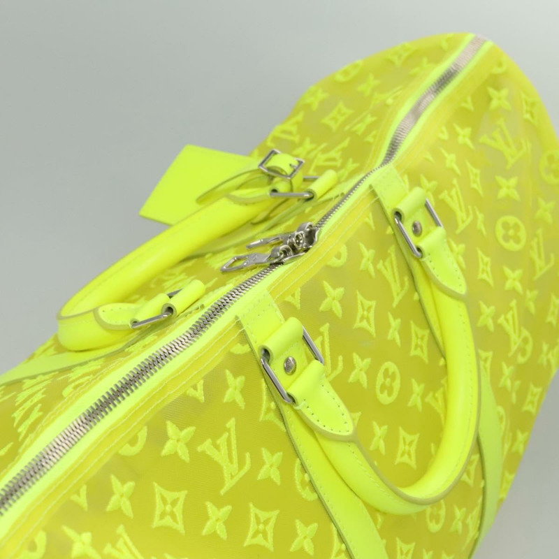 【日本直送】路易威登透明Keepall Bandouliere 50旅行包 黃色 M55380 正品 112531SM-7