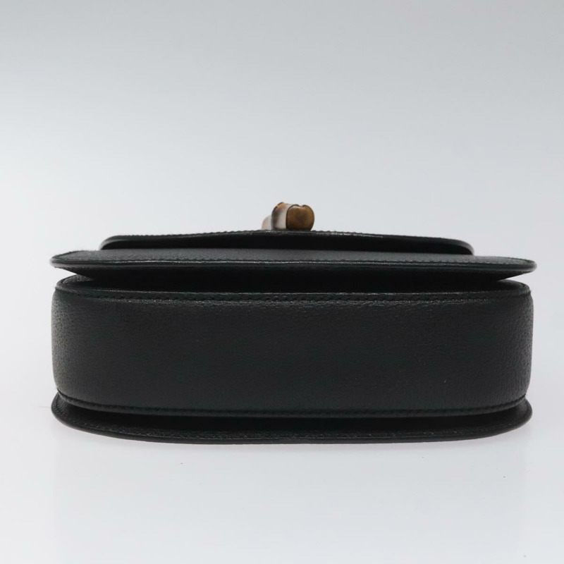 【日本直送】GUCCI 竹節手提包 皮革 黑色 金色 000 2113 0188 正品 yk17496V-4