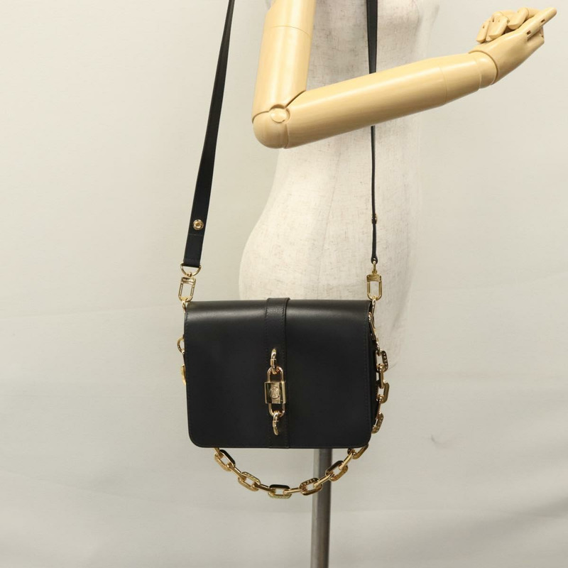 【日本直送】路易威登 Rendezvous 黑色皮革肩背包 M57743 LV 正品 ar13279SAM-31