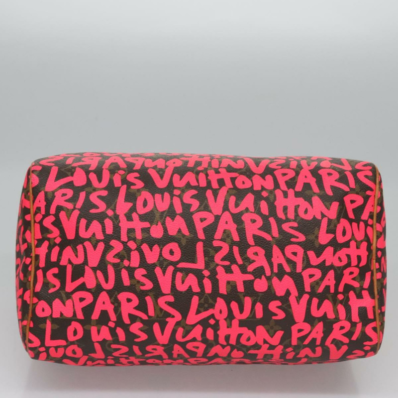 【日本直送】路易威登 Monogram Graffiti Speedy 30 手提包 粉紅色 M93704 LV 正品 115047V-4