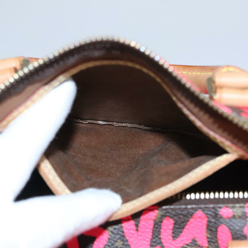 【日本直送】路易威登 Monogram Graffiti Speedy 30 手提包 粉紅色 M93704 LV 正品 115047V-9