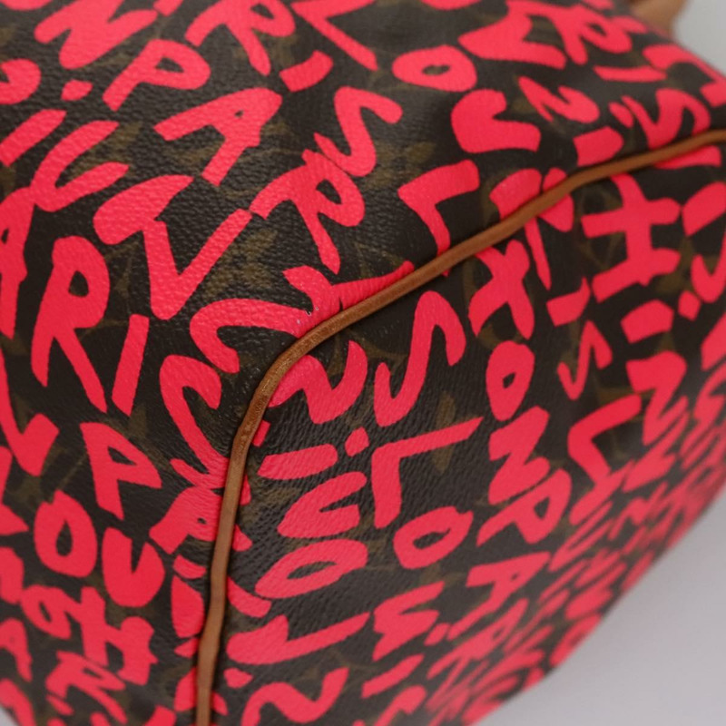 【日本直送】路易威登 Monogram Graffiti Speedy 30 手提包 粉紅色 M93704 LV 正品 115047V-14