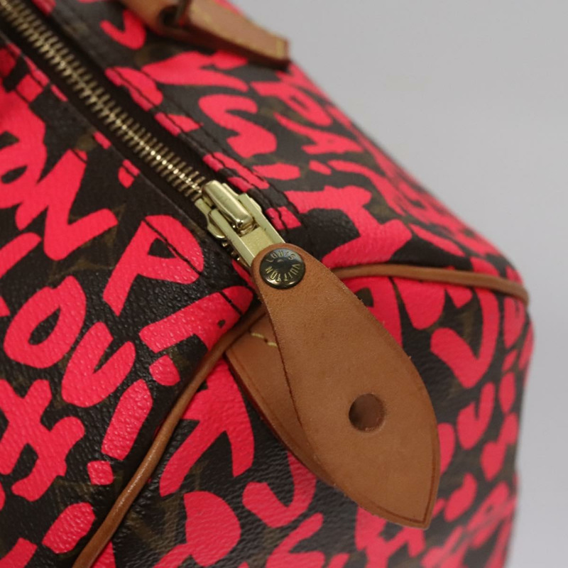 【日本直送】路易威登 Monogram Graffiti Speedy 30 手提包 粉紅色 M93704 LV 正品 115047V-18