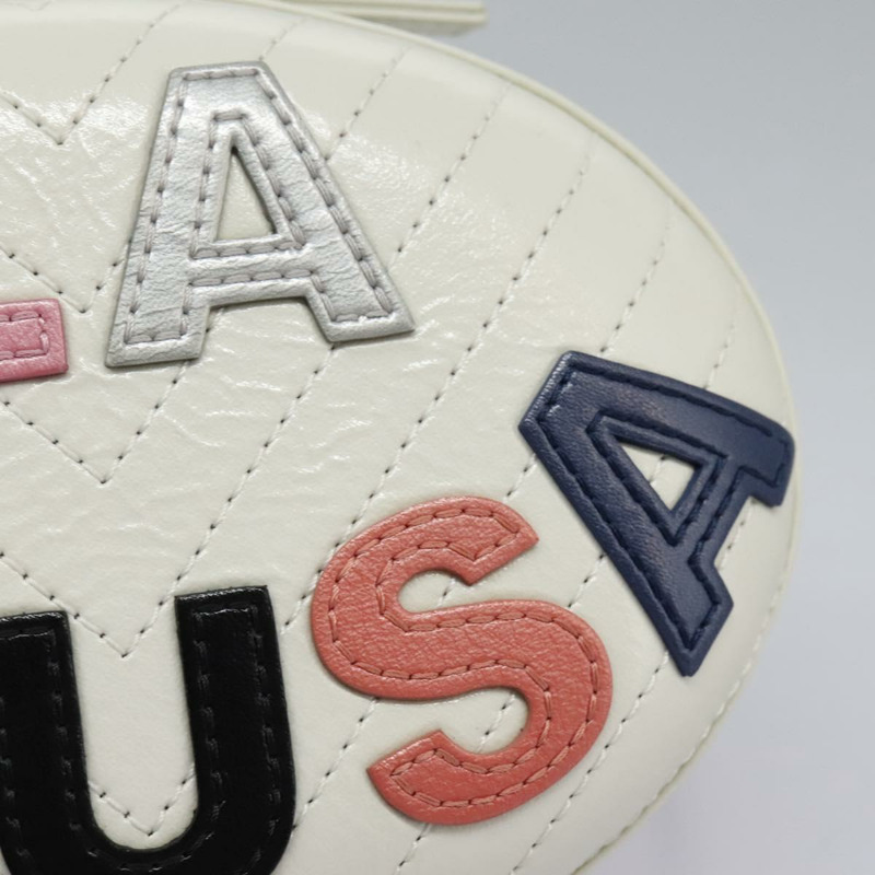 【日本直送】香奈兒 V 字縫線 LA PAUSA 鏈條單肩包 白色皮革 CC 正品 bs23014SAV-8