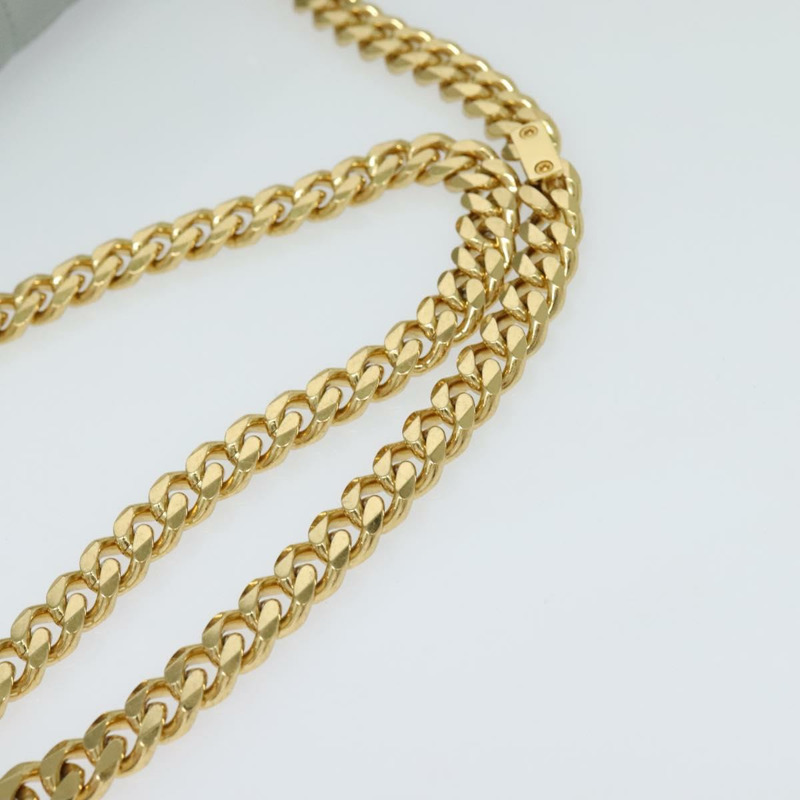 【日本直送】CELINE 絎縫鏈條單肩包 羊皮 灰色 金色 Auth mr1084SAV-6