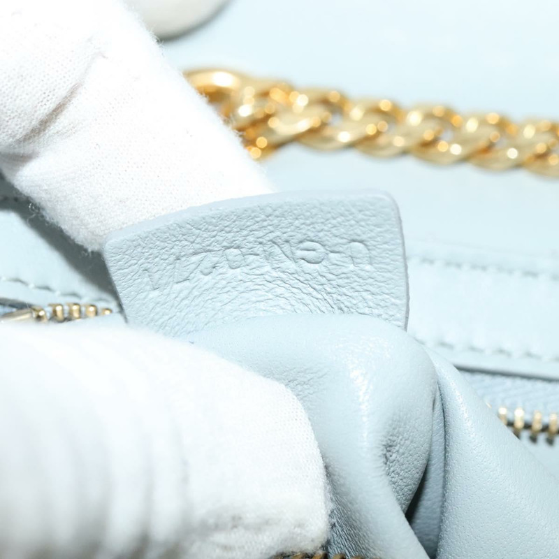 【日本直送】CELINE 絎縫鏈條單肩包 羊皮 灰色 金色 Auth mr1084SAV-10