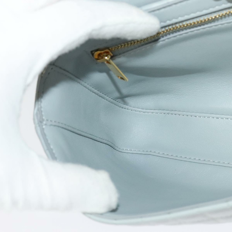 【日本直送】CELINE 絎縫鏈條單肩包 羊皮 灰色 金色 Auth mr1084SAV-20