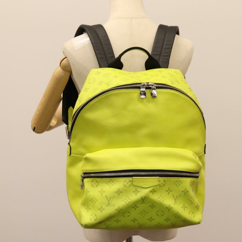 【日本直送】路易威登 Taigalama Discovery 雙肩包 黃色 M30228 LV Auth IN055V-31