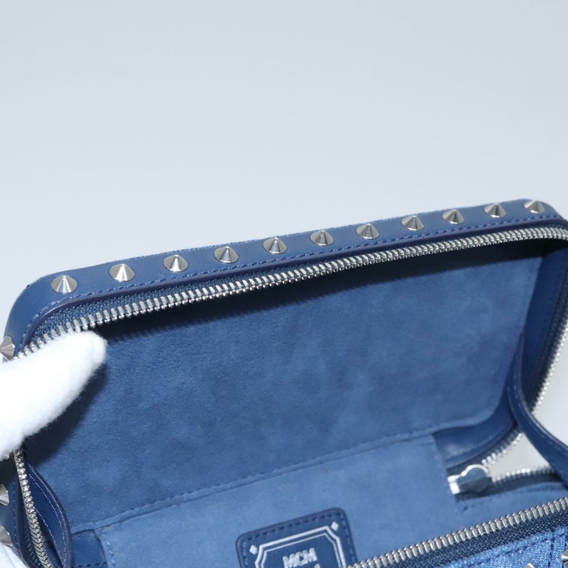 【日本直送】MCM Vanity Pouch Denim 2way Blue Auth BD970V-8