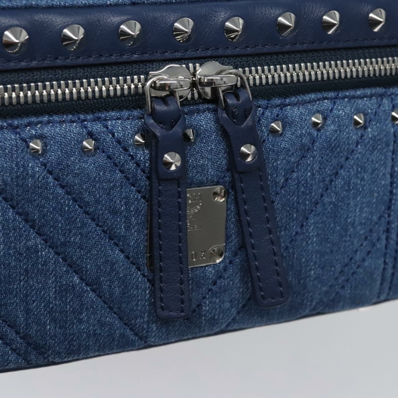 【日本直送】MCM Vanity Pouch Denim 2way Blue Auth BD970V-17