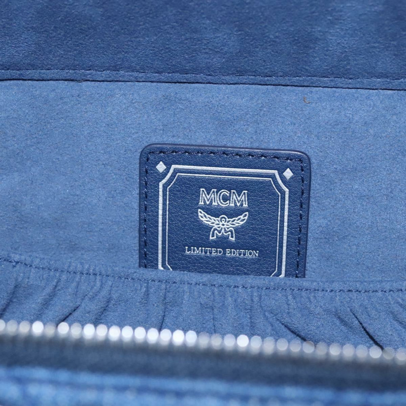 【日本直送】MCM Vanity Pouch Denim 2way Blue Auth BD970V-18