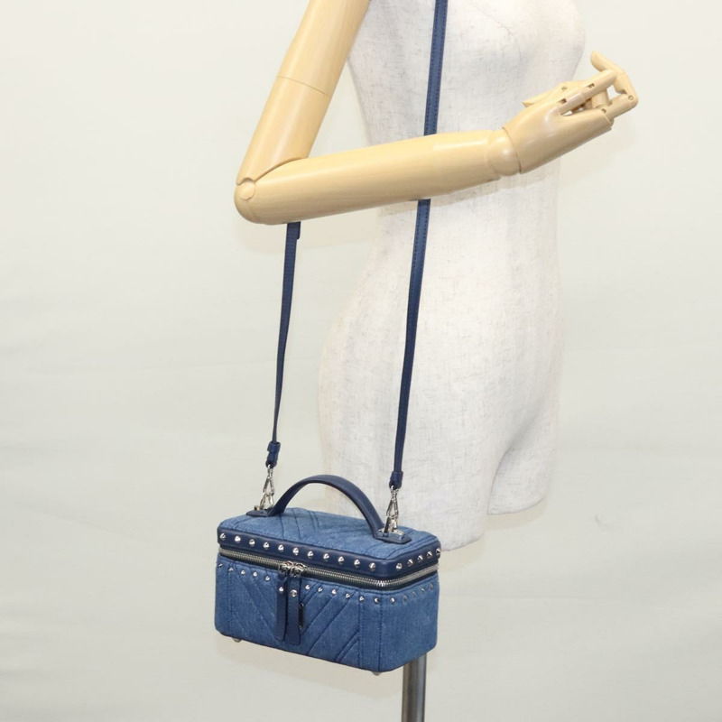 【日本直送】MCM Vanity Pouch Denim 2way Blue Auth BD970V-24