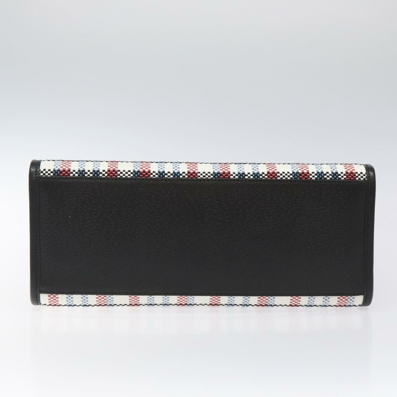 【日本直送】GUCCI 帆布皮革手提包 白色 黑色 銀色 659983 正品 MY189V-4