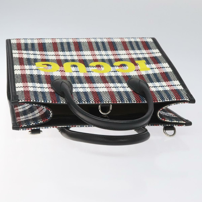 【日本直送】GUCCI 帆布皮革手提包 白色 黑色 銀色 659983 正品 MY189V-5