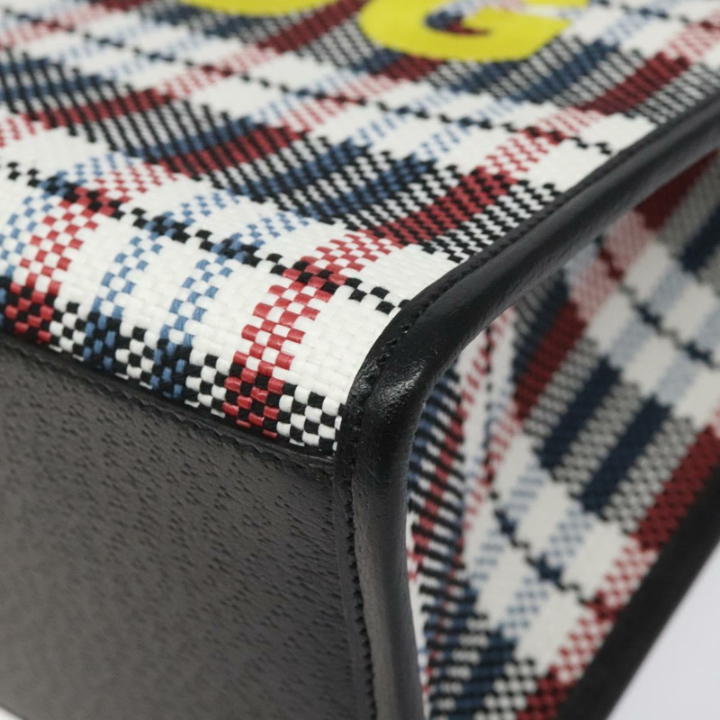 【日本直送】GUCCI 帆布皮革手提包 白色 黑色 銀色 659983 正品 MY189V-8