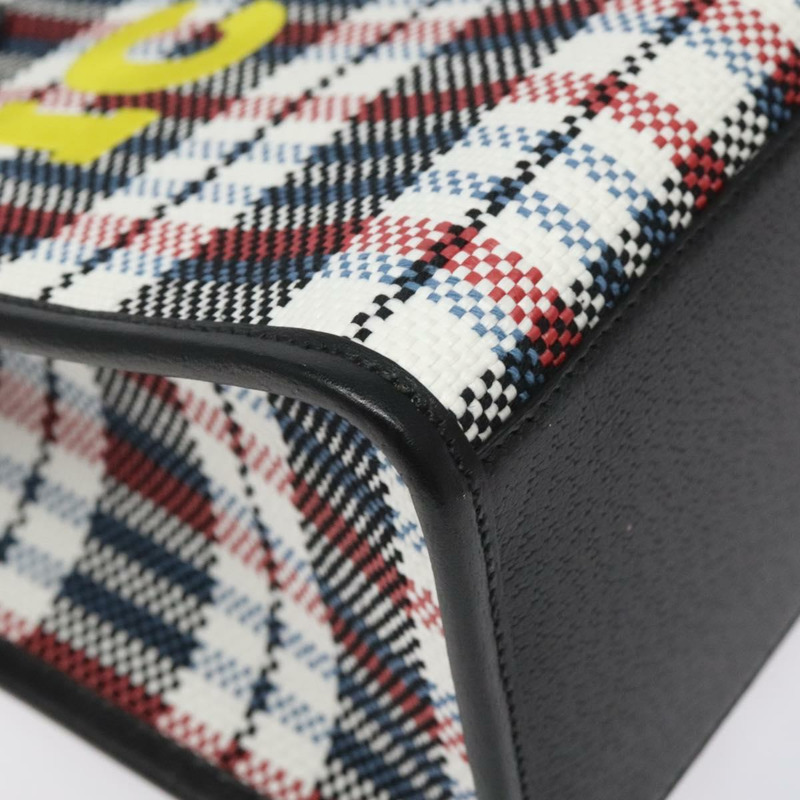 【日本直送】GUCCI 帆布皮革手提包 白色 黑色 銀色 659983 正品 MY189V-13