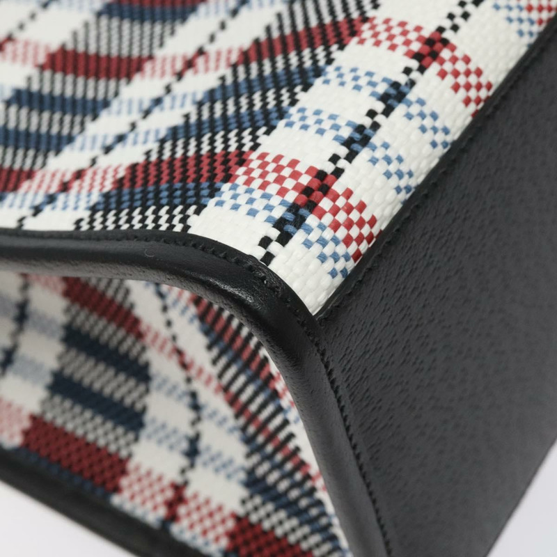 【日本直送】GUCCI 帆布皮革手提包 白色 黑色 銀色 659983 正品 MY189V-15