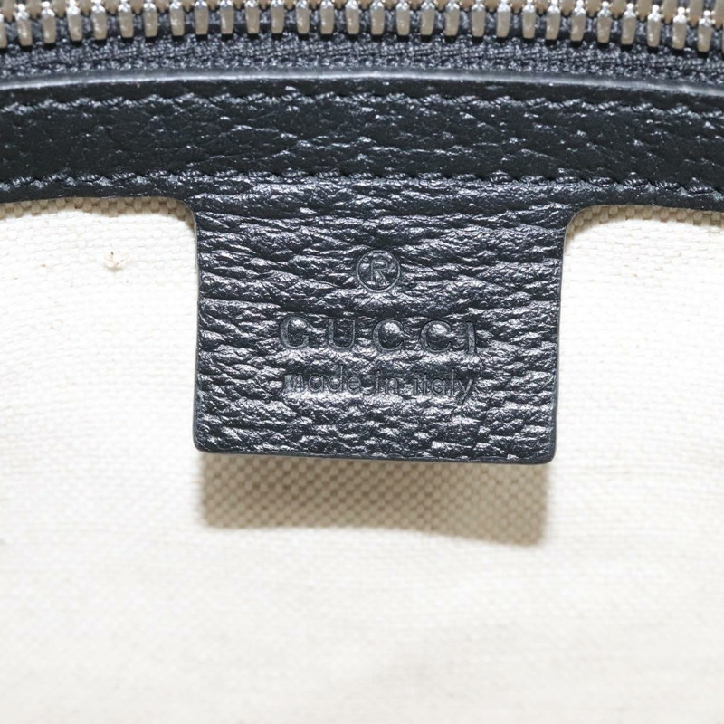 【日本直送】GUCCI 帆布皮革手提包 白色 黑色 銀色 659983 正品 MY189V-16