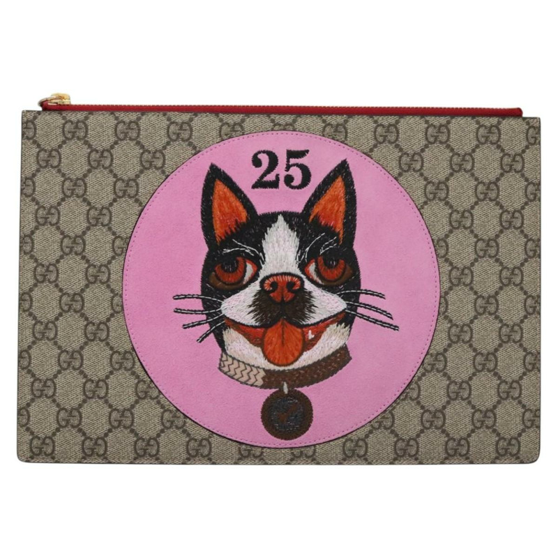 【日本直送】GUCCI GG Supreme BODCO 手拿包 PVC 米色金色 506280 正品 ac3672V-12