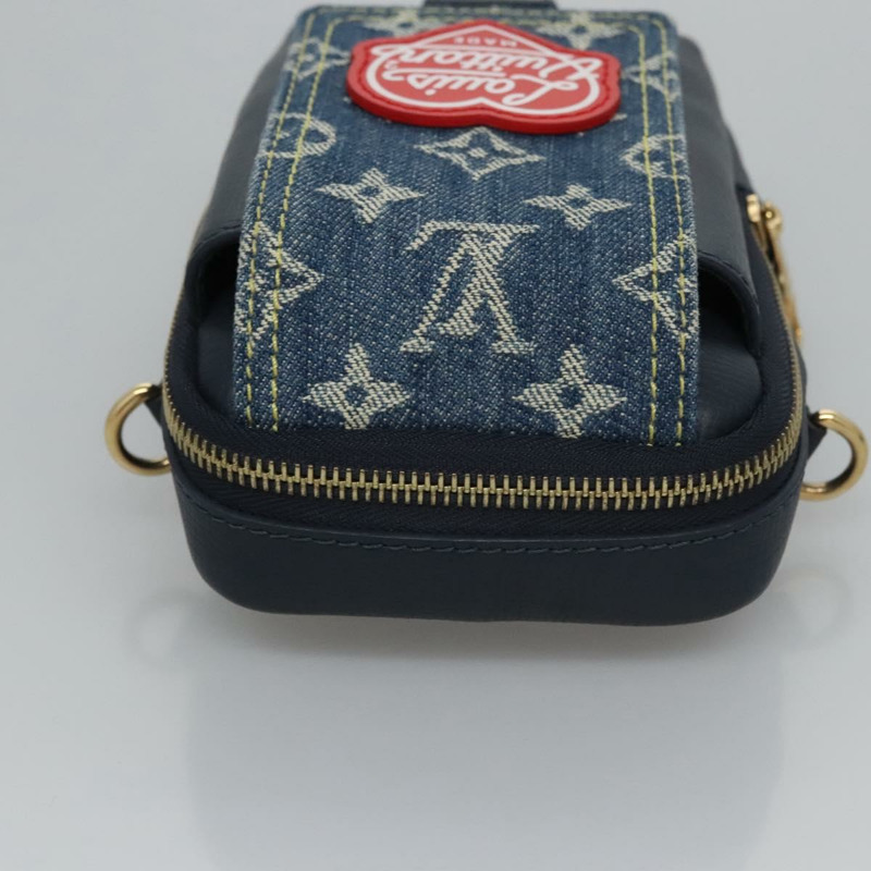 【日本直送】路易威登 LV 方形雙手機包 藍色 M81060 LV 正品 EC603SM-4