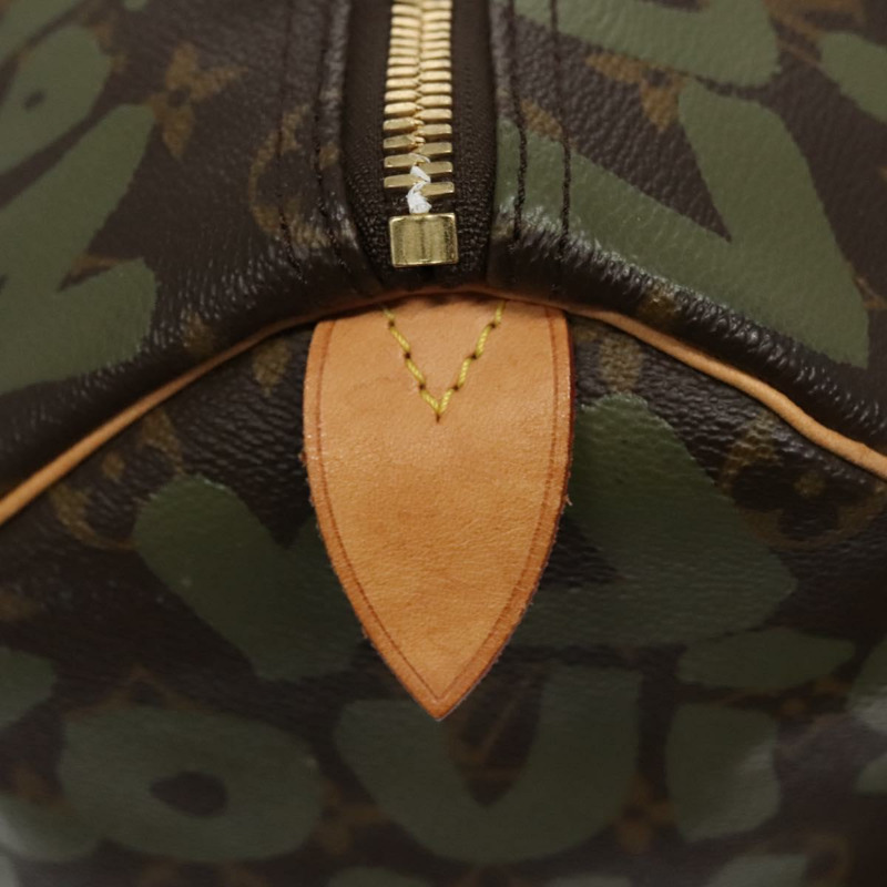 【日本直送】路易威登 Monogram 塗鴉 Keepall 50 波士頓包 卡其色 M92196 正品 EC602SAV-18