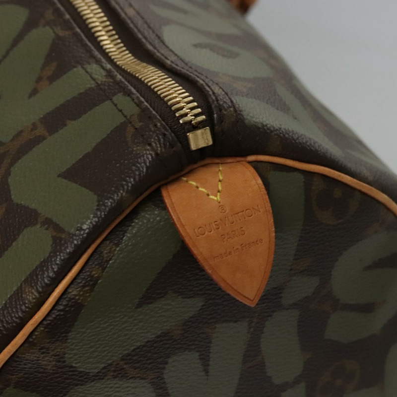 【日本直送】路易威登 Monogram 塗鴉 Keepall 50 波士頓包 卡其色 M92196 正品 EC602SAV-19