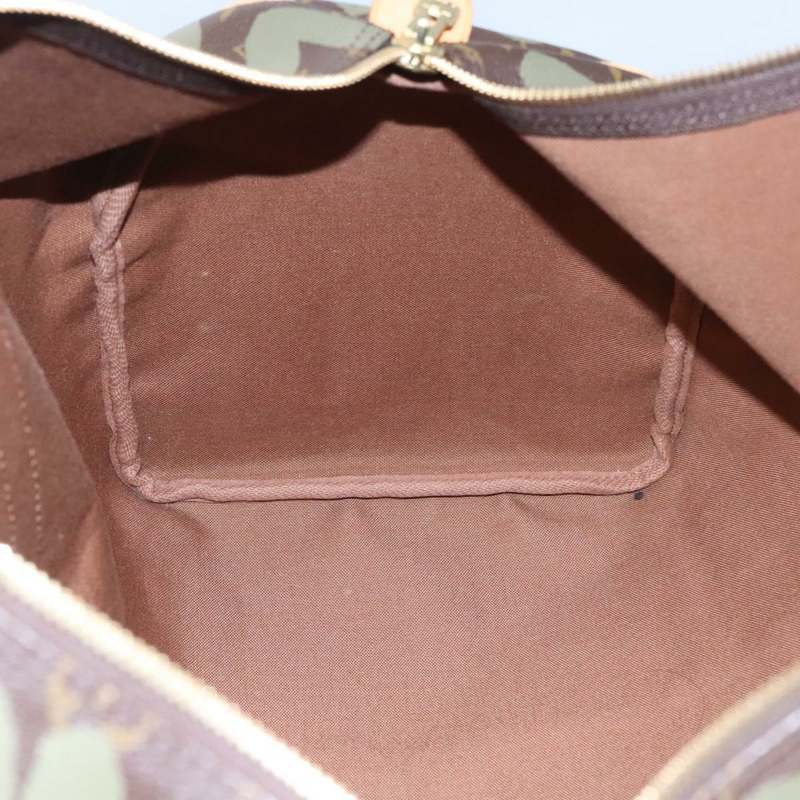 【日本直送】路易威登 Monogram 塗鴉 Keepall 50 波士頓包 卡其色 M92196 正品 EC602SAV-21