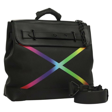 路易威登 Taiga Steamer PM 手提包 黑色 M30339 LV 正品 EC951SM