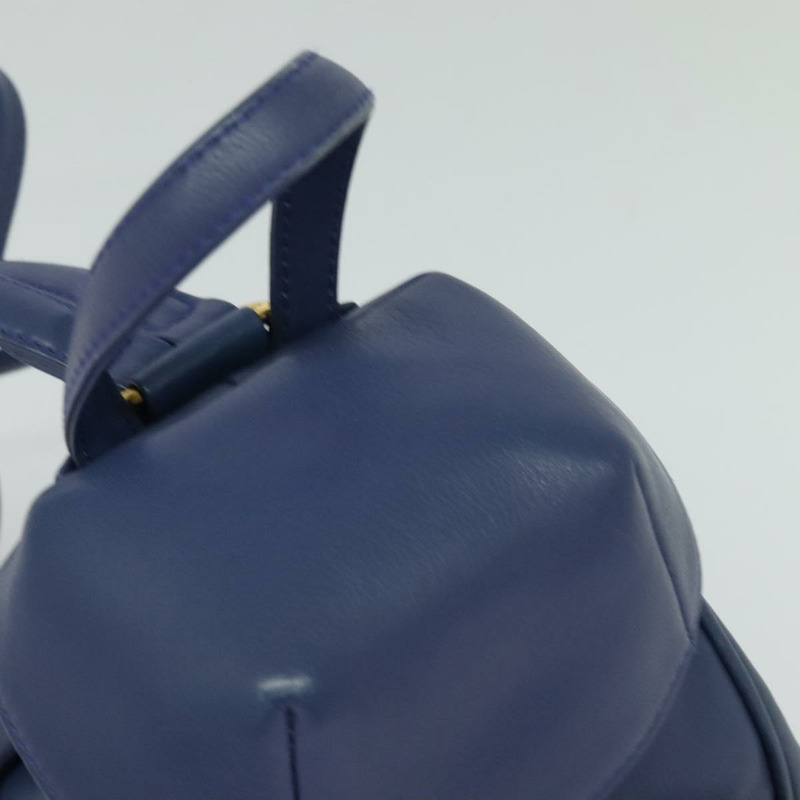 【日本直送】Christian Dior 藍色真皮雙肩包 正品 BA875SAV-5