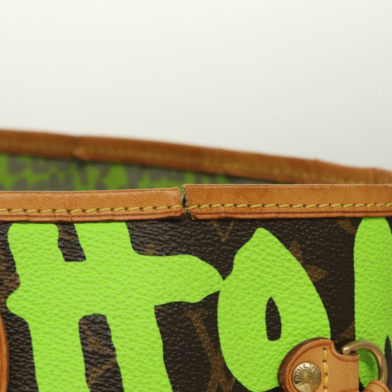【日本直送】路易威登 Monogram Graffiti Neverfull GM 手提包 綠色 M93703 正品 116016M-2
