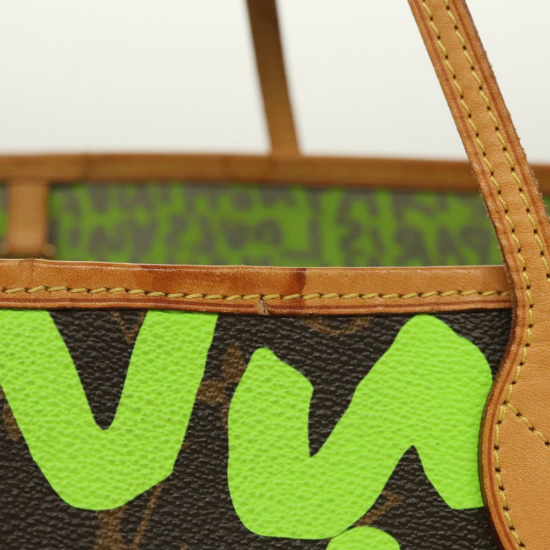 【日本直送】路易威登 Monogram Graffiti Neverfull GM 手提包 綠色 M93703 正品 116016M-3