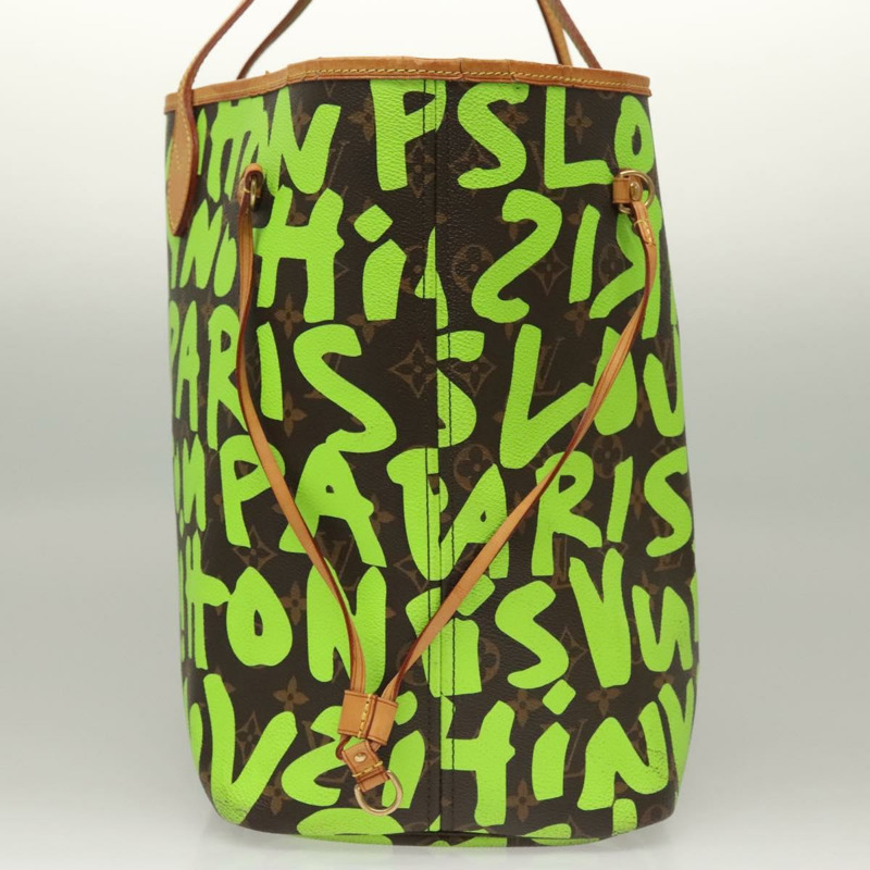 【日本直送】路易威登 Monogram Graffiti Neverfull GM 手提包 綠色 M93703 正品 116016M-4