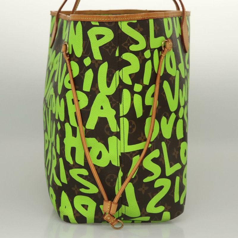 【日本直送】路易威登 Monogram Graffiti Neverfull GM 手提包 綠色 M93703 正品 116016M-5