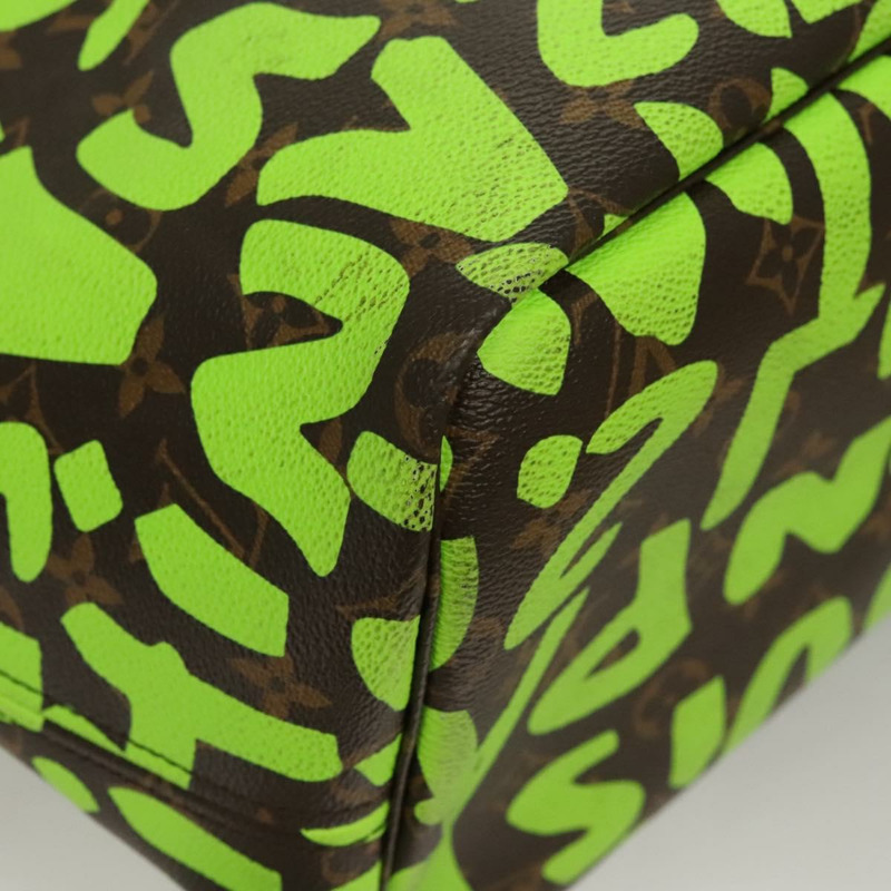 【日本直送】路易威登 Monogram Graffiti Neverfull GM 手提包 綠色 M93703 正品 116016M-21