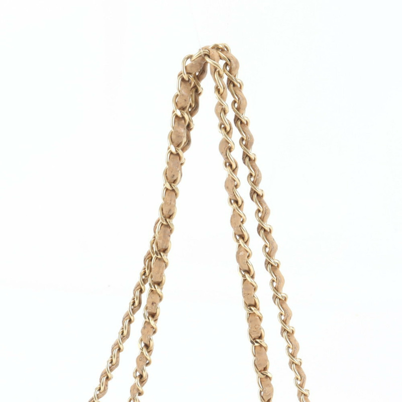 香奈兒 2.55 軟木皮革鏈條單肩包，米色，女士-1