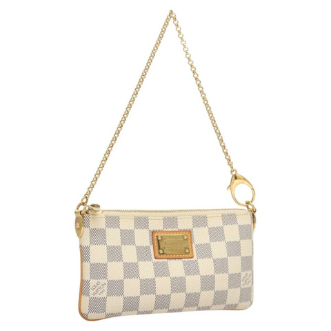 路易威登 Damier Azur Pochette Mira MM 配件包 N60027 LV Auth MY486V