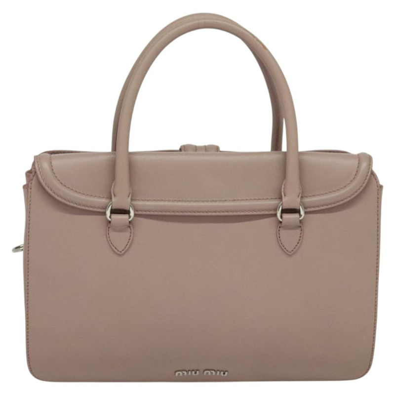 【日本直送】Miu Miu 手提包 皮革 兩用 粉紅色 銀色 正品 sw284V-1