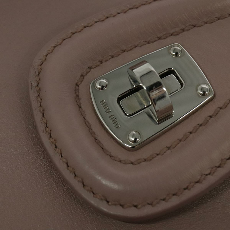 【日本直送】Miu Miu 手提包 皮革 兩用 粉紅色 銀色 正品 sw284V-18