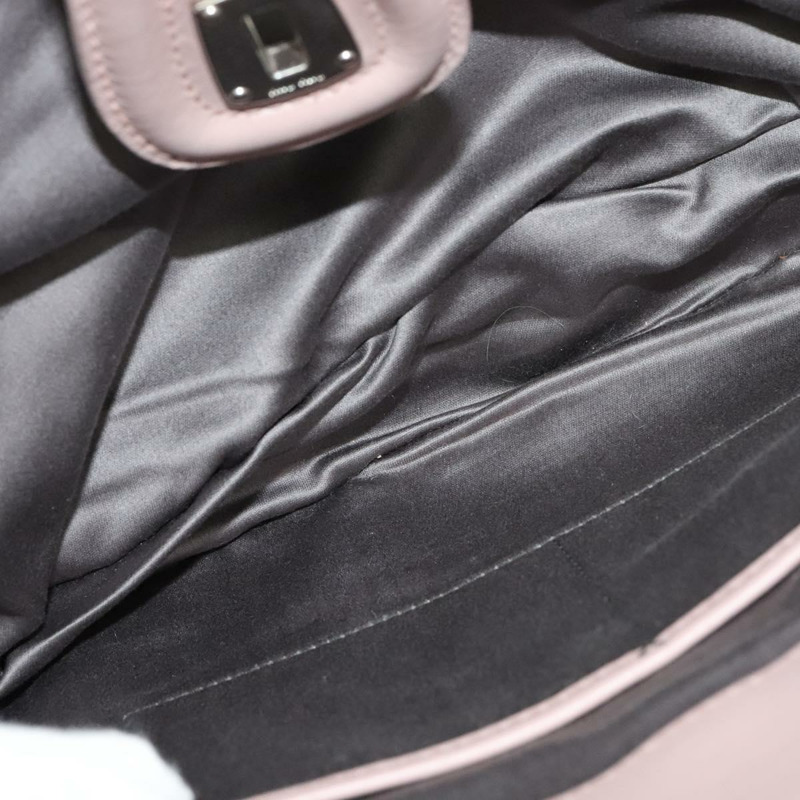 【日本直送】Miu Miu 手提包 皮革 兩用 粉紅色 銀色 正品 sw284V-24