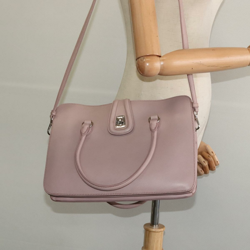 【日本直送】Miu Miu 手提包 皮革 兩用 粉紅色 銀色 正品 sw284V-26