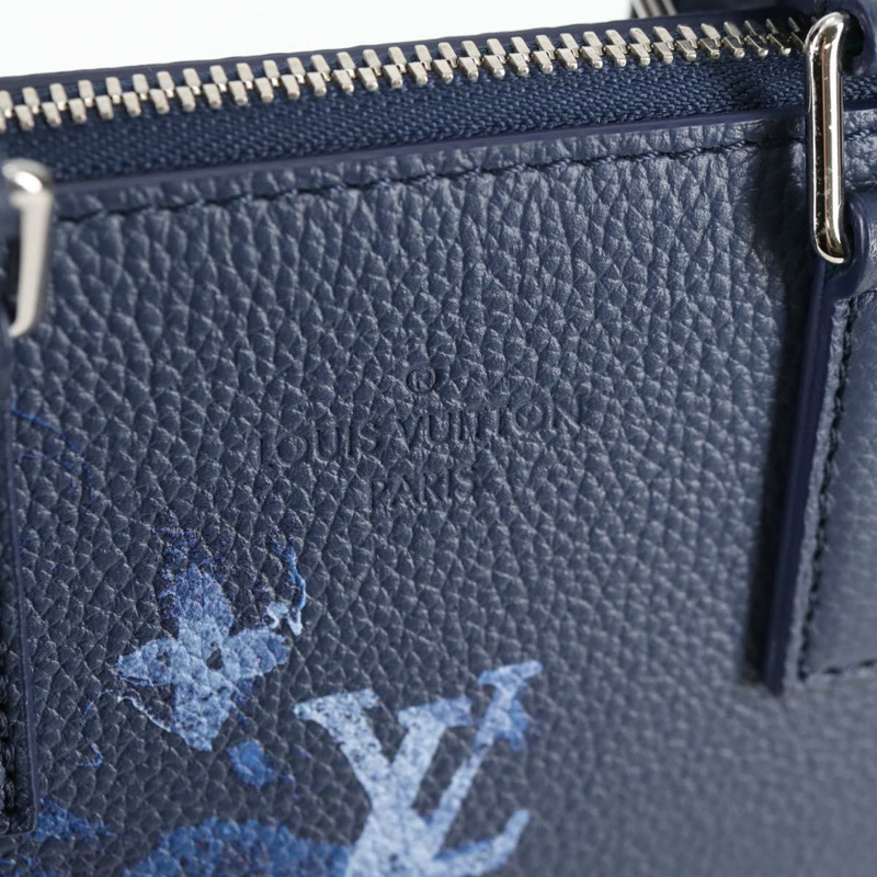 【日本直送】路易威登 (LOUIS VUITTON) 水彩 Sac Plat 斜背包 藍色 M57843 LV Auth bs26245SM-18