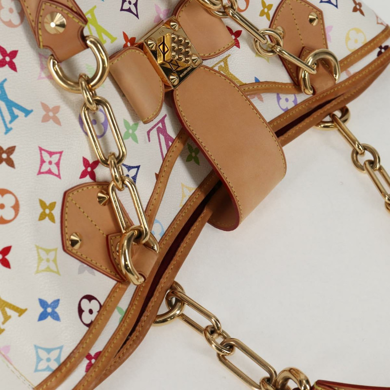 【日本直送】路易威登 Monogram Multicolor Annie MM 手提包 白色 M40307 LV 正品 120602SAV-5