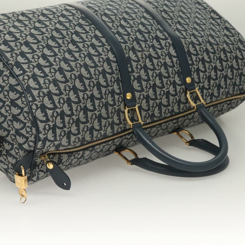 【日本直送】Christian Dior Trotter帆布波士頓包 2way Navy Gold Auth BD2104SAV-5