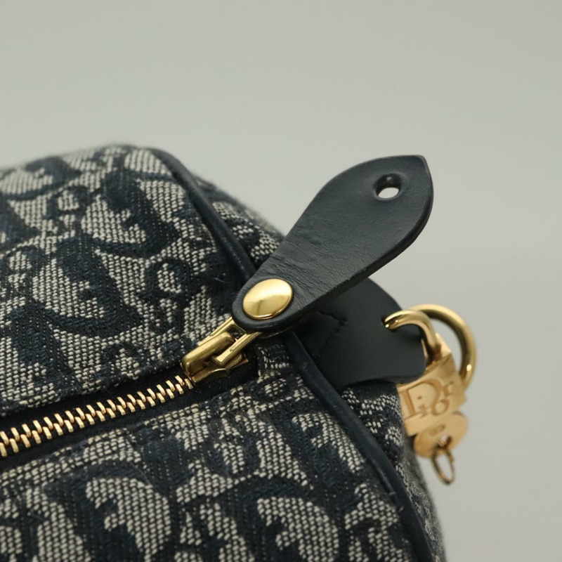 【日本直送】Christian Dior Trotter帆布波士頓包 2way Navy Gold Auth BD2104SAV-8